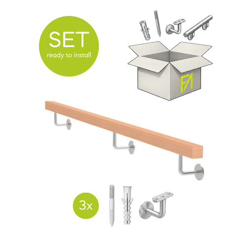 Wandhandlauf set buche - set,