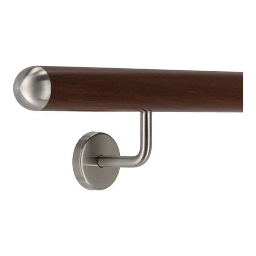 Aluminium handlauf nussbaum - aluminium,